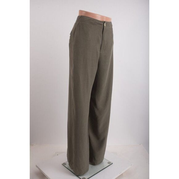 Zara Womans Pants Trousers Loose Fit Size S Khaki Green Wide Leg 0779/159 NWT - Picture 3 of 8